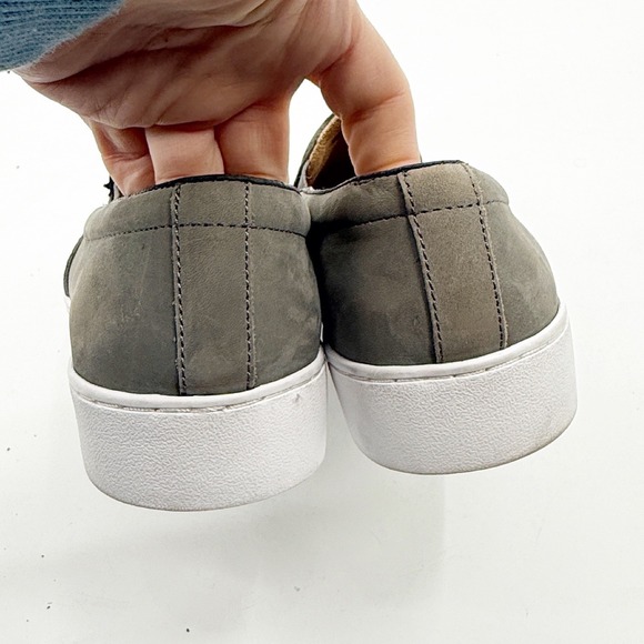 Vionic splendid Slip On Sneakers Womens 9.5 Grey Nubuck Leather Flats - Picture 8 of 11